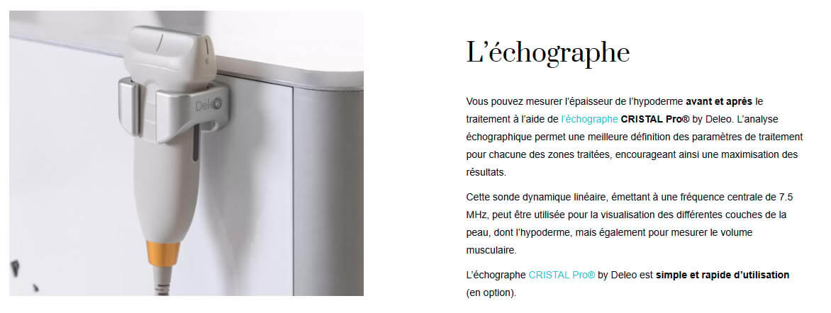 crystal deleo cryolipolyse echographe
